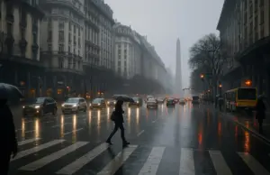 Un temporal intenso sorprendió al AMBA con lluvias, ráfagas violentas y cielos oscurecidos