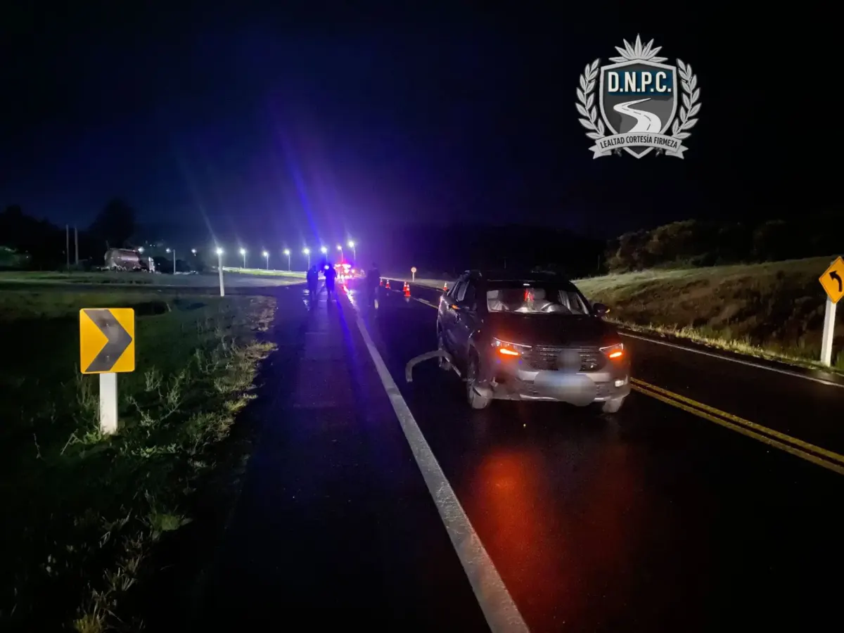 accidentes fatales en rutas nacionales durante una noche con lluvia intensa