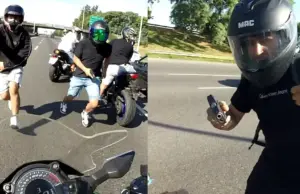 Seis delincuentes armados ejecutaron un brutal robo a un motociclista en Buenos Aires