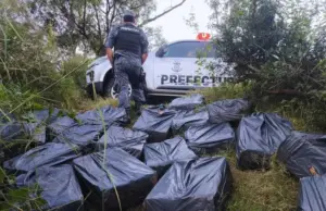 Prefectura detectó un millonario contrabando de cigarrillos en Salto durante patrullaje nocturno