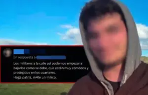 Denuncia contra joven que incitó a asesinar militares: «Haga patria, mate un milico»