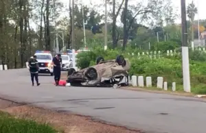 Un niño de ocho años murió en Paysandú tras el vuelco del auto que manejaba su padre alcoholizado