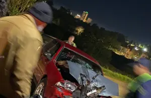 Choque en Salto deja heridos de gravedad en la avenida Acuña de Figueroa