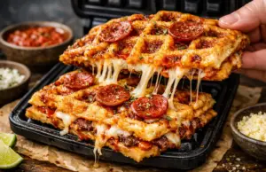 Pizza waffle: cómo hacer la receta crocante que mezcla pizza y waffles