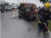 Tensión en Salto: corte de la Ruta 3 y quema de gomas en una nueva protesta de camioneros Manifestantes cortando la Ruta 3 en Salto con quema de neumáticos