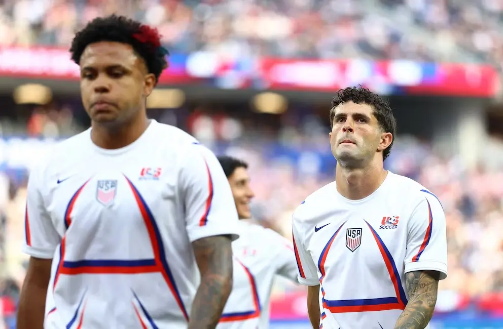 Soccer Football - FIFA World Cup 2026 - Group D - United States v Paraguay - Los Angeles Stadium, Inglewood, California, U.S. - June 12, 2026 Christian Pulisic of the U.S. during the warm up before the match REUTERS/Lisi Niesner