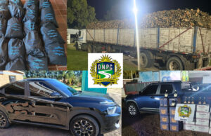 Golpe a las rutas: la Policía Caminera incautó mercadería por 4 millones Efectivos de la Policía Caminera inspeccionando vehículos por infracción aduanera.