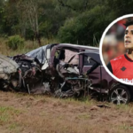 Escena del accidente de tránsito en Rosario bajo investigación policial.