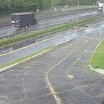 Cuatro heridos graves tras el vuelco del micro de hinchas de Flamengo.