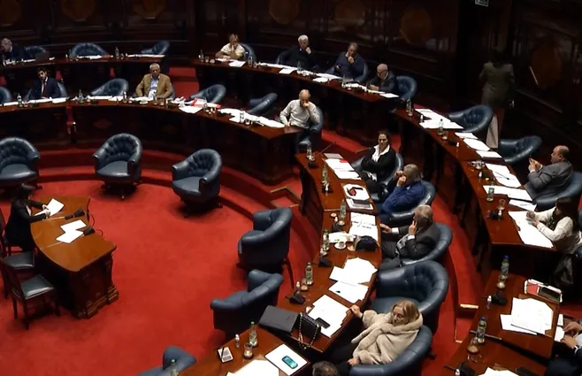 Ley de eutanasia Uruguay: sesión del Senado durante la votación