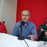 Integrantes de la Lista 22 de ADEOMS Salto durante su entrevista en Mundo FM, presentando su propuesta sindical centrada en recuperar el salario real de los municipales.