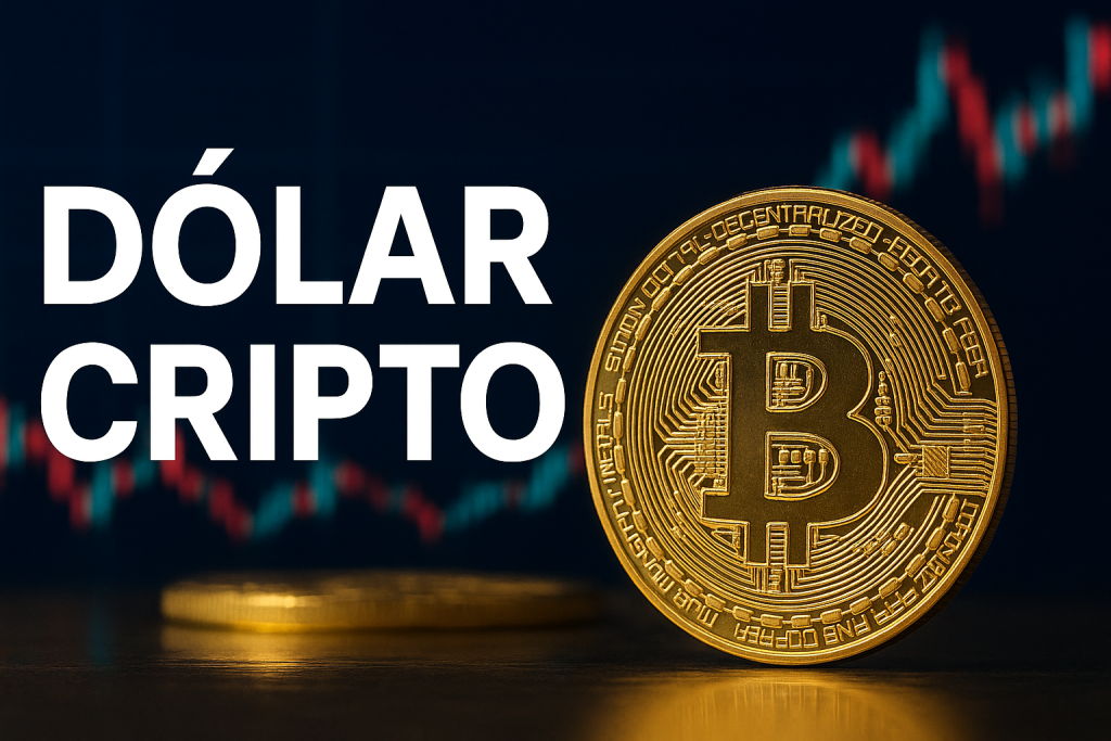 Gráfico que muestra la reacción del dólar cripto tras el resultado electoral argentino.
