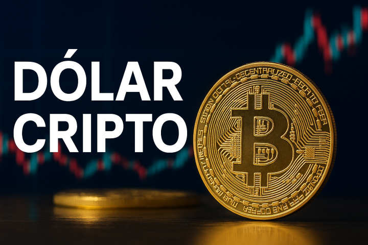 Gráfico que muestra la reacción del dólar cripto tras el resultado electoral argentino.