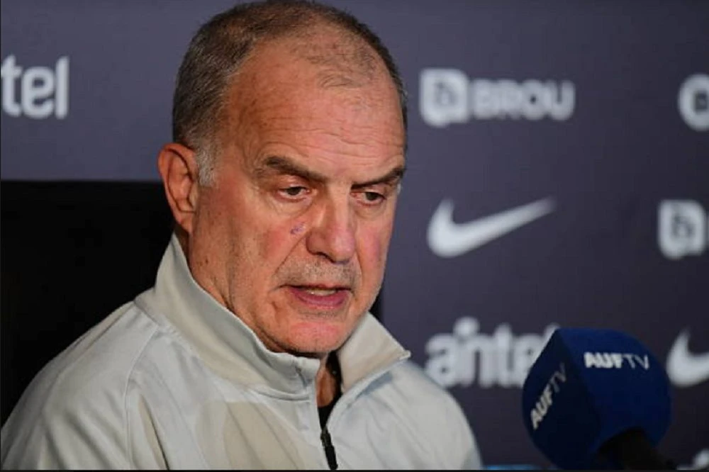 Marcelo Bielsa en conferencia de prensa tras derrota de Uruguay ante Estados Unidos
