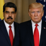 Ilustración representando el ultimátum de Trump a Maduro durante su llamada diplomática.
