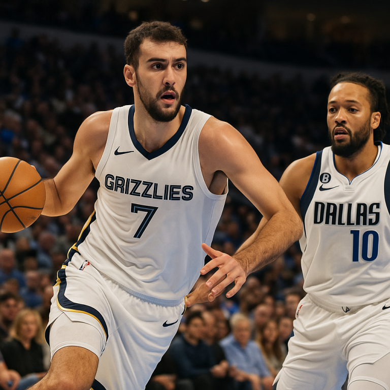 Santi Aldama celebrando una actuación decisiva ante Dallas con los Memphis Grizzlies
