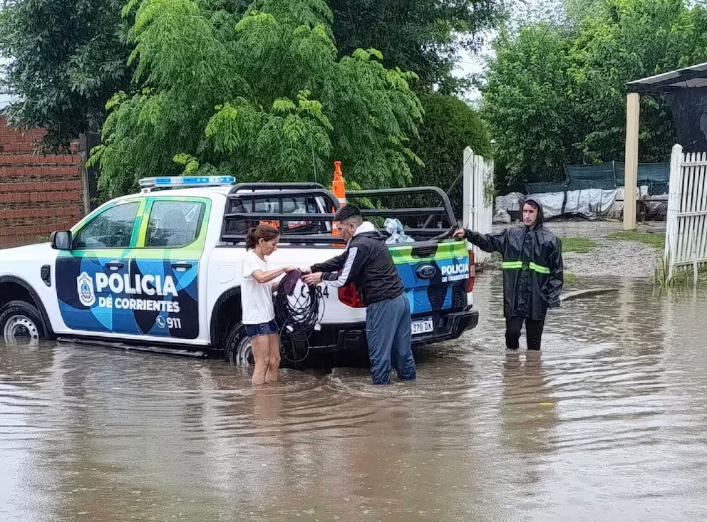 Centros de evacuados por inundaciones en Corrientes