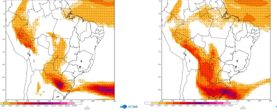 El avance del río atmosférico hacia Uruguay