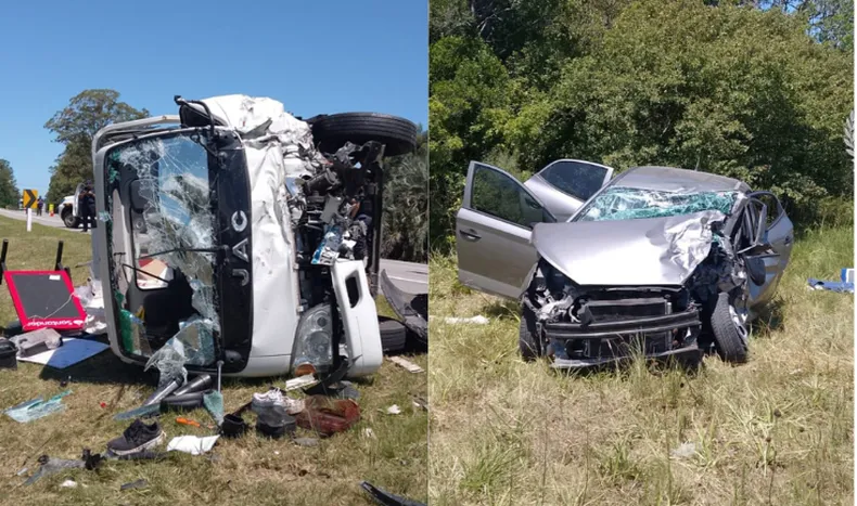 Escena del accidente en Rocha