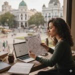 Gráfico circular completo de una carta astral moderna.