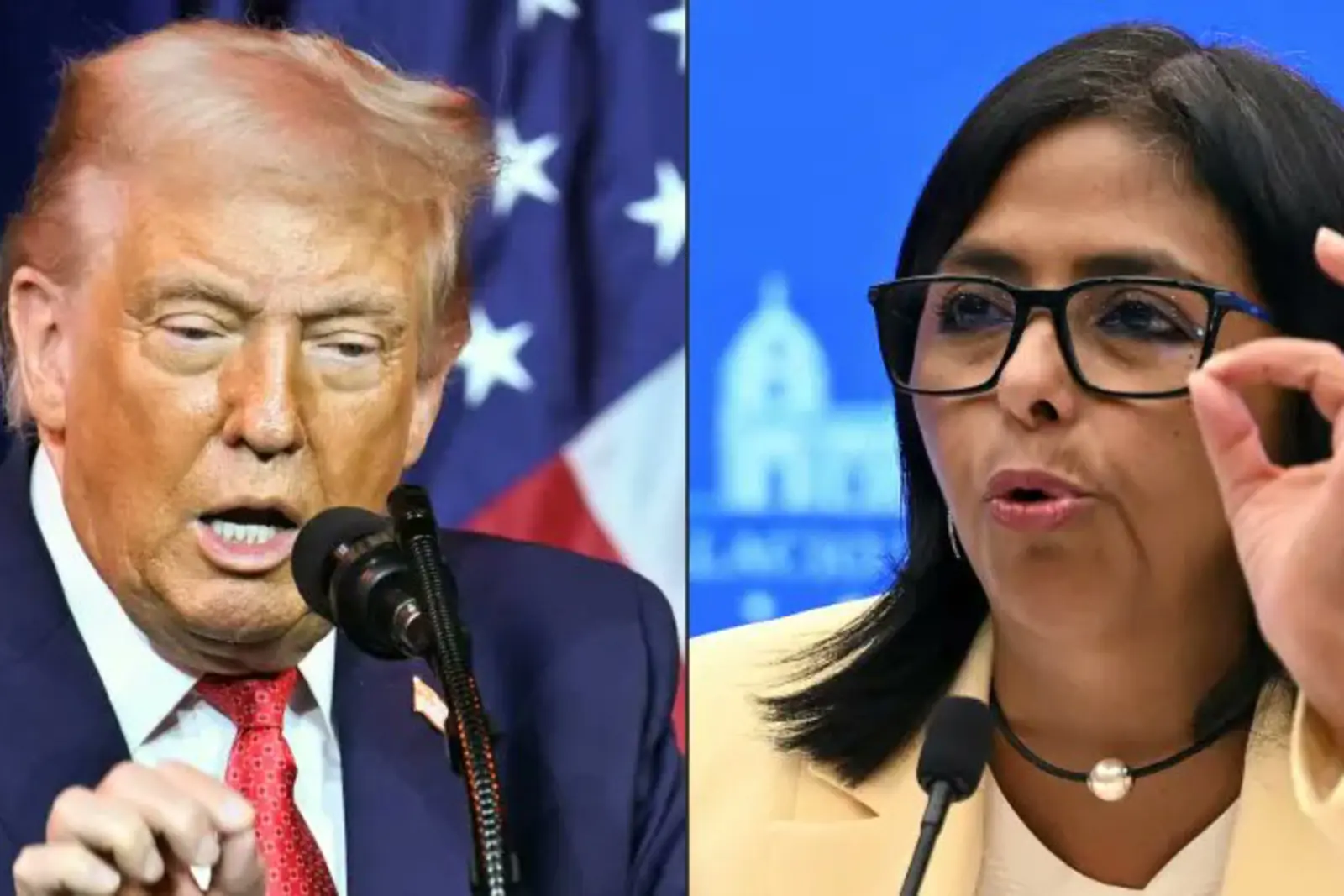 Amenaza de Trump a Delcy Rodríguez filtración