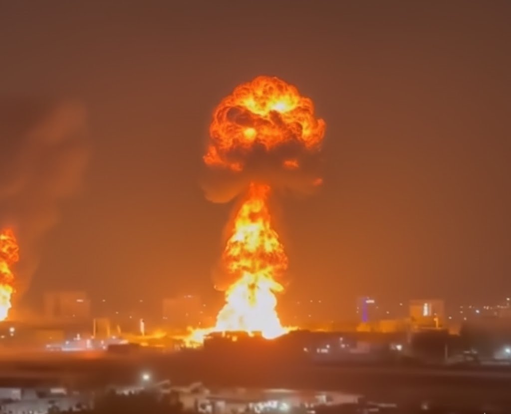 Columnas de humo visibles en zonas estratégicas de Caracas tras las explosiones registradas durante la madrugada.