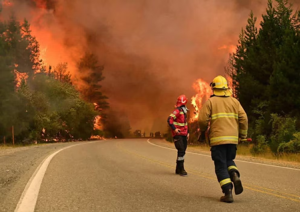 Devastación por incendios en la Patagonia