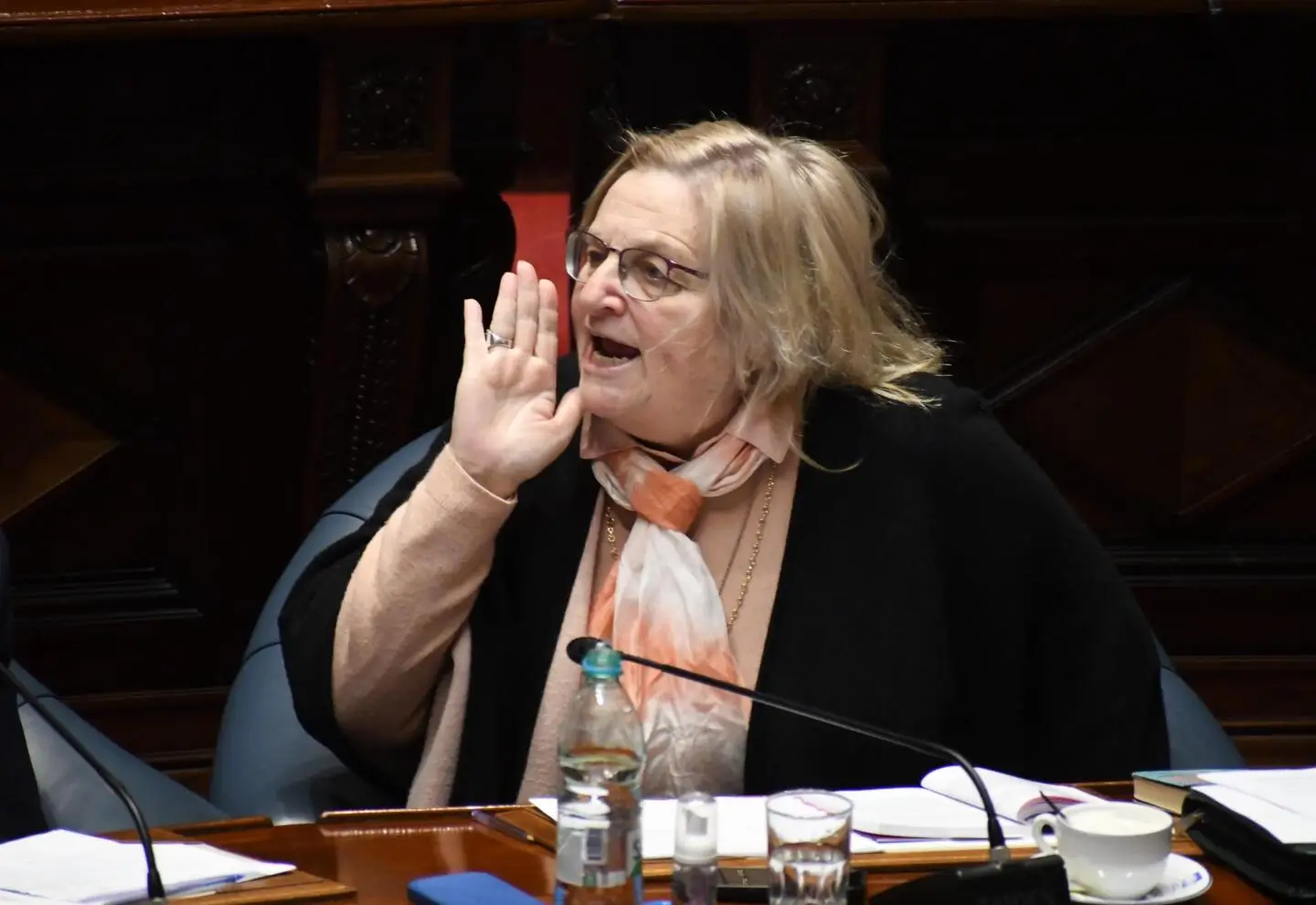 Graciela Bianchi y la delegación uruguaya a China