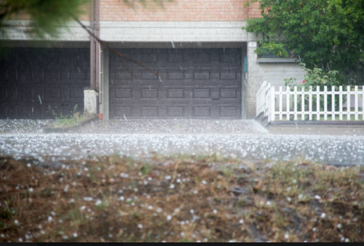 Granizo caído durante el temporal en Tacuarembó