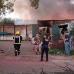 Magnitud del incendio en el Mercado Regional de Salto