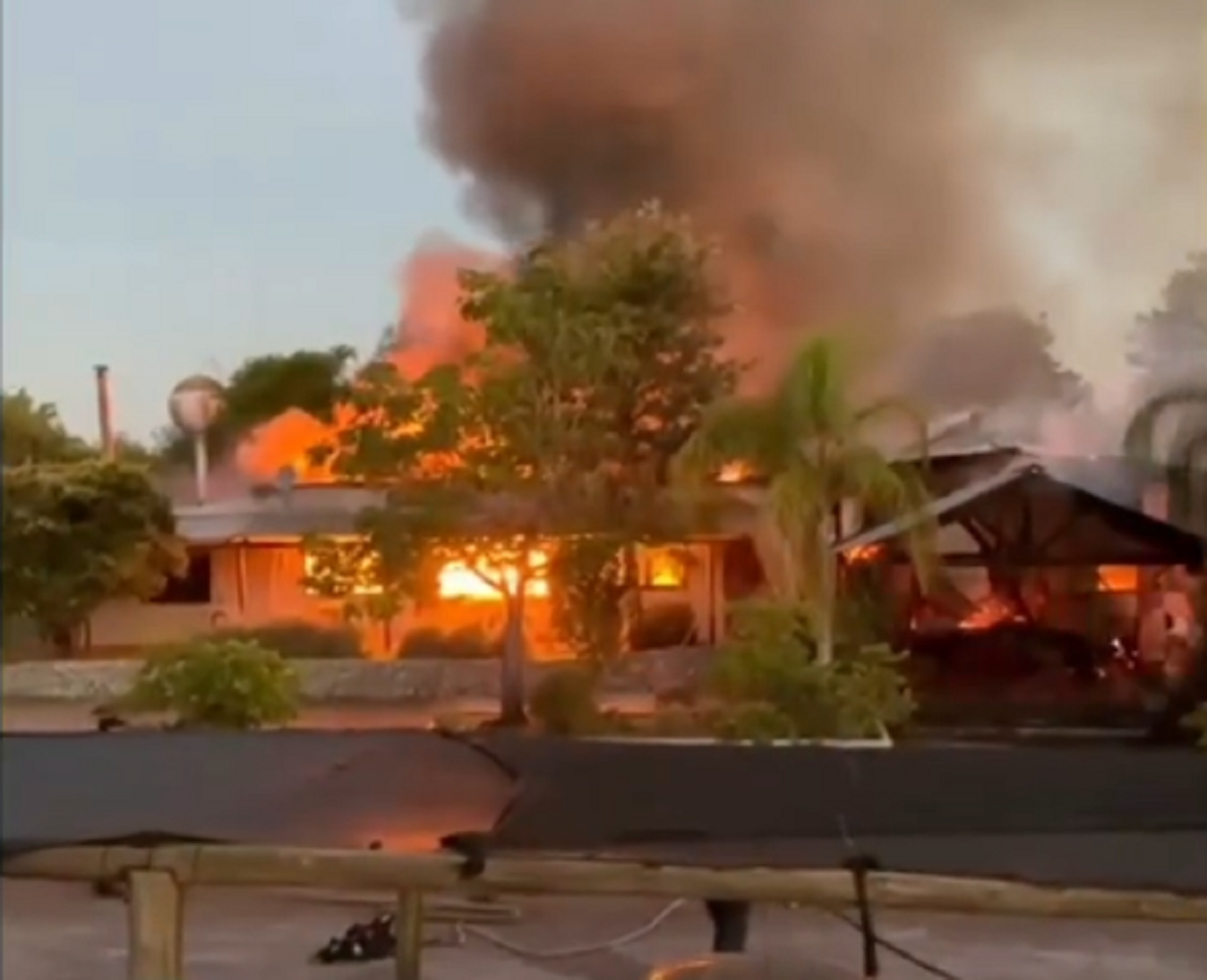 Avance del incendio en el hotel La Castellana