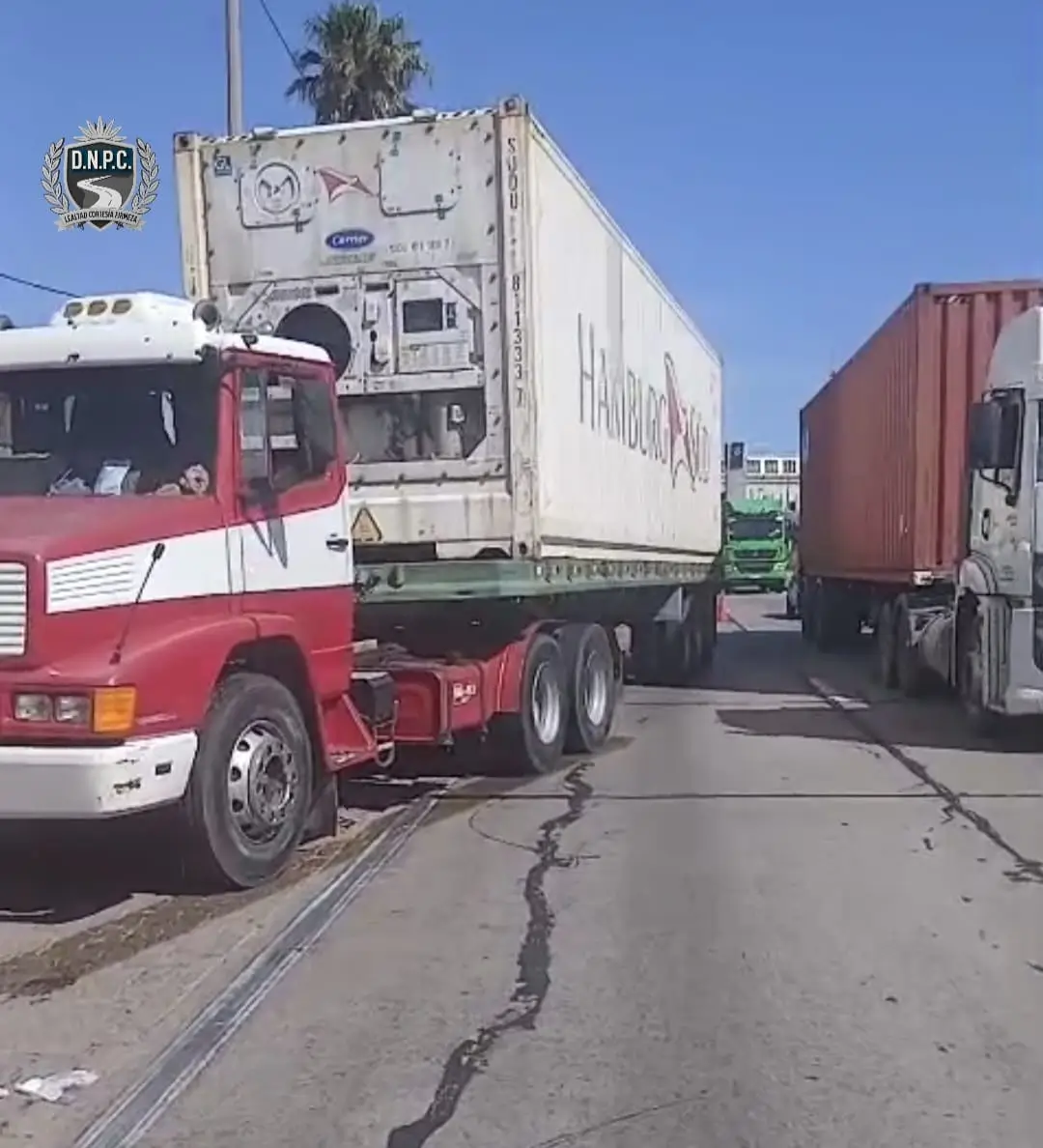 Escena del accidente en la Rambla Baltasar Brum