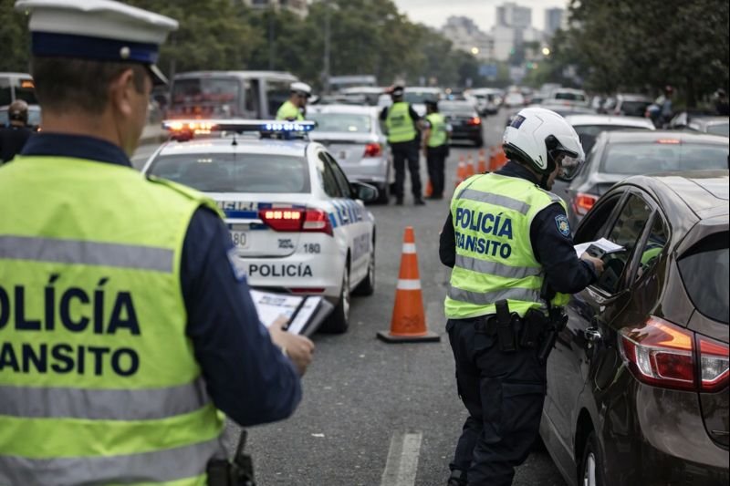 Operativo de controles de tránsito en Casavalle