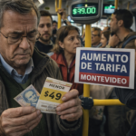 Aumento del boleto en Montevideo 2026