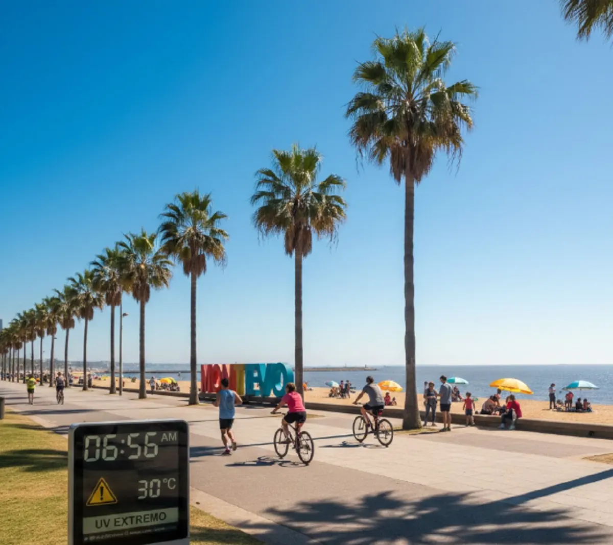 El clima en Montevideo presentará temperaturas máximas de treinta grados este lunes