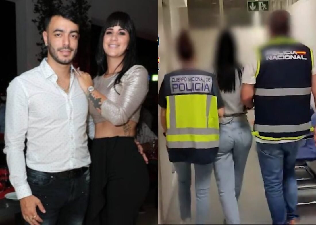 Gianina García Troche siendo trasladada por efectivos policiales en Paraguay.