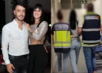 Gianina García Troche siendo trasladada por efectivos policiales en Paraguay.