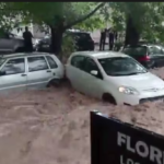Consecuencias del fuerte temporal en Mendoza con calles anegadas y operativos de Defensa Civil.