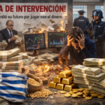 Gráfico comparativo de la libertad económica en Uruguay y billetes antiguos bajo el patrón oro.