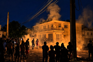 Protestas en Morón Cuba: Noche de furia, fuego y represión