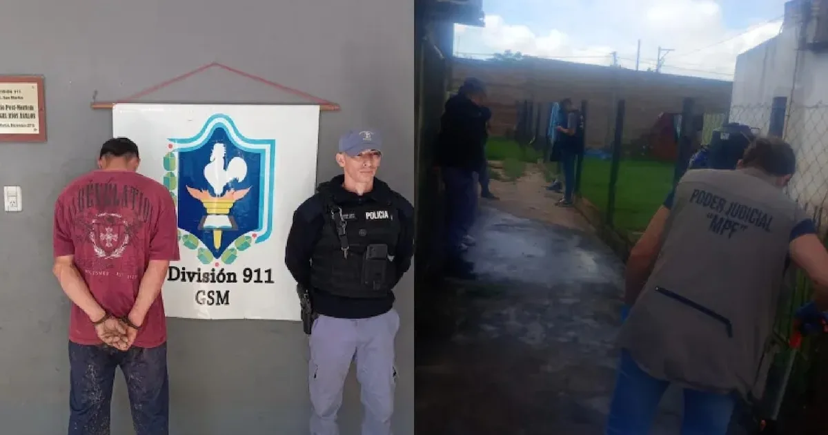 Operativo policial en barrio Itatí tras el violento incidente.