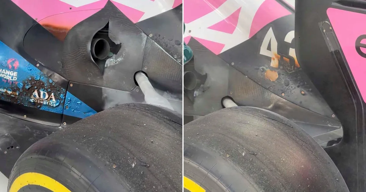 Franco Colapinto realiza maniobras con el Lotus E20 en las calles de Palermo.