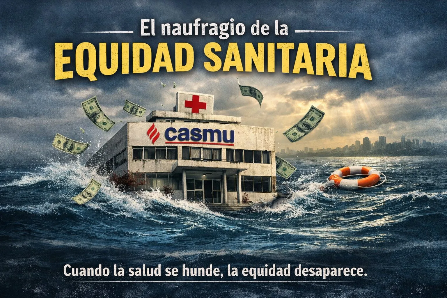 Fachada del CASMU en Montevideo bajo sospecha de irregularidades Escándalo en CASMU