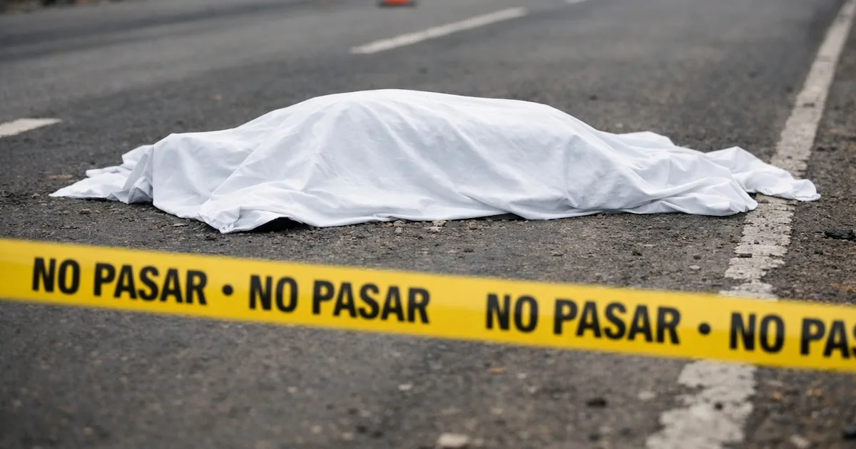 Escena del crimen donde ocurrió la fatal discusión de tránsito en Cartago Occidental.