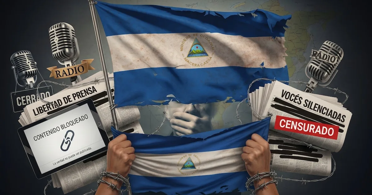 La censura en Nicaragua se manifiesta en el cierre de medios independientes.