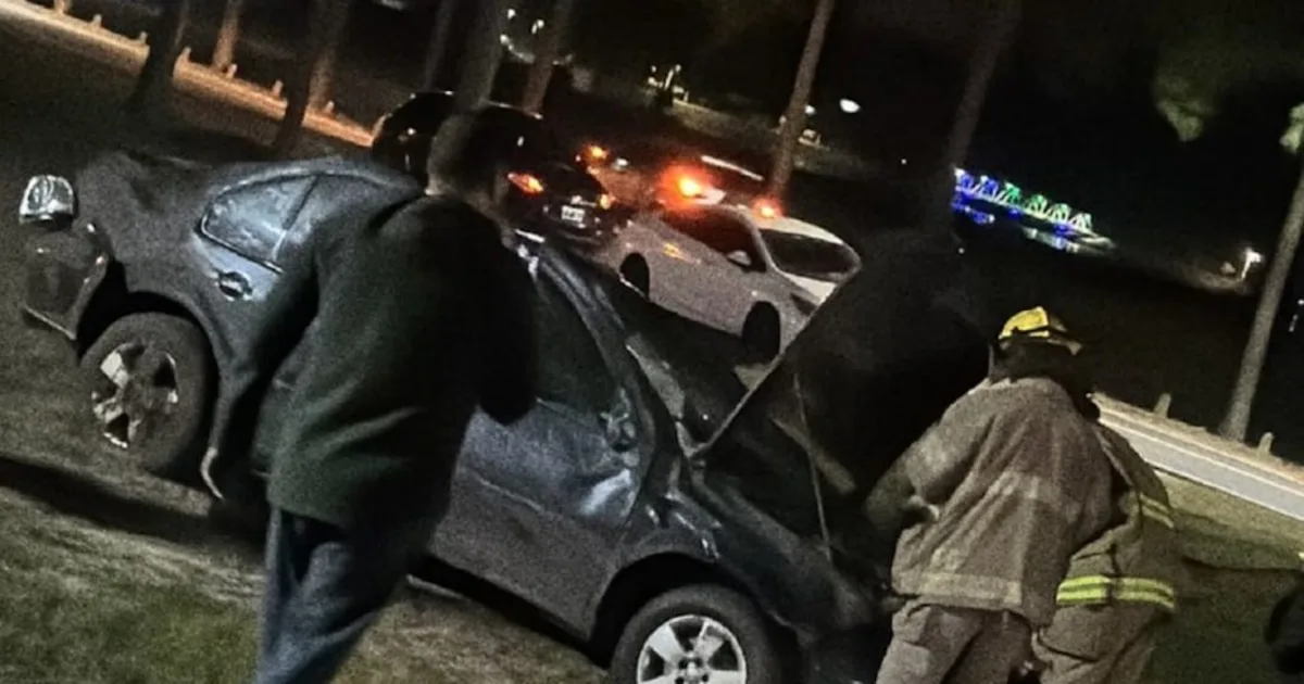 Lugar del accidente en Federación, donde una joven perdió una pierna.