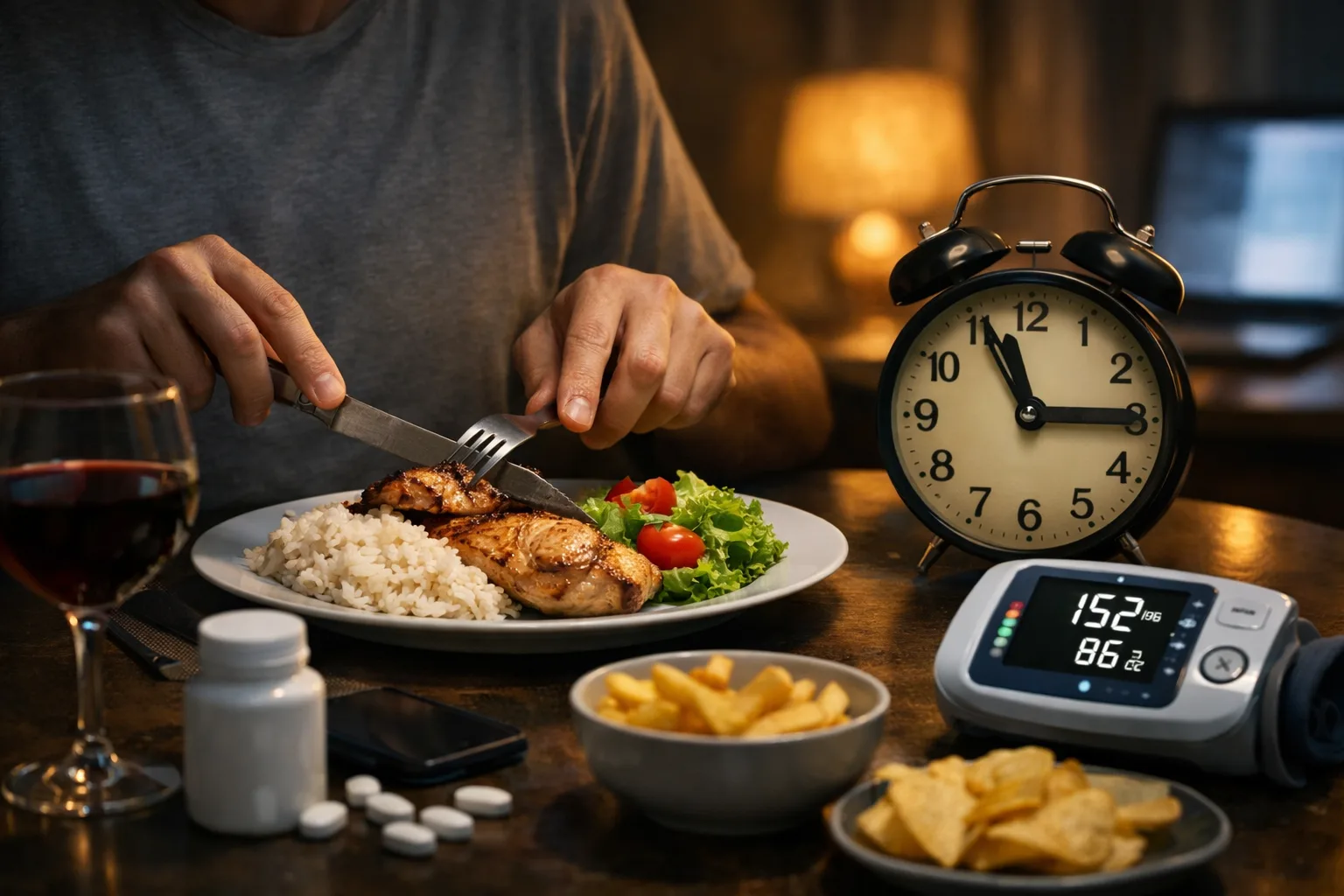 Cenar tarde afecta tu metabolismo y salud emocional, según estudios
