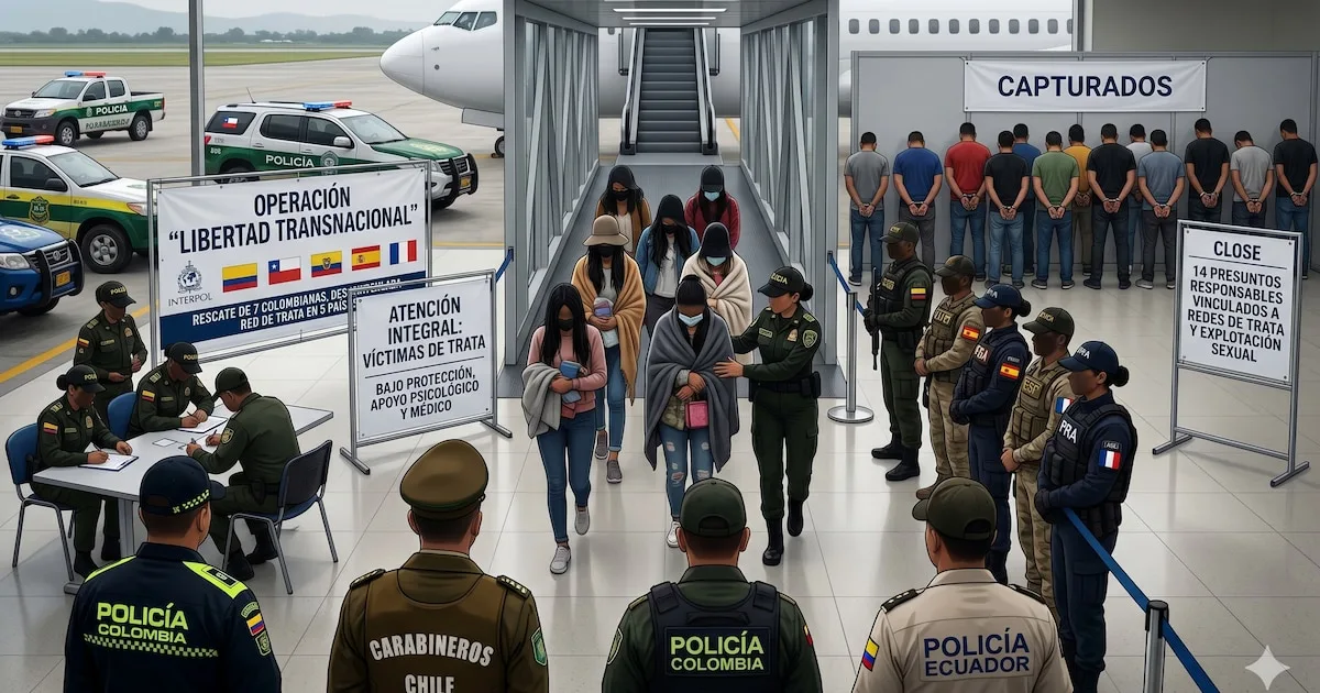 Autoridades internacionales colaboran en el rescate de víctimas de explotación sexual.