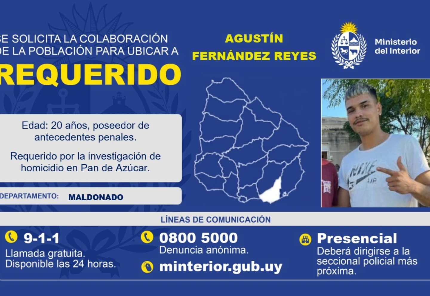 Investigación avanza tras balacera mortal en pan de azúcar: buscan a joven sospechoso