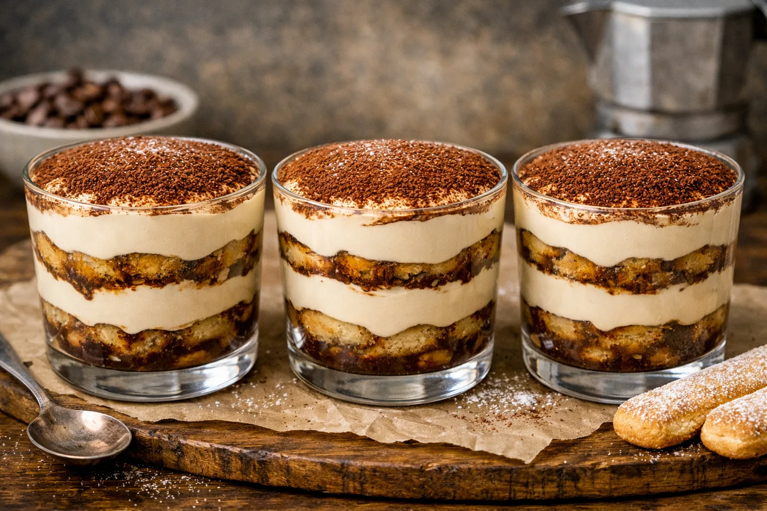 Tiramisú en vaso: la receta individual fácil y cremosa